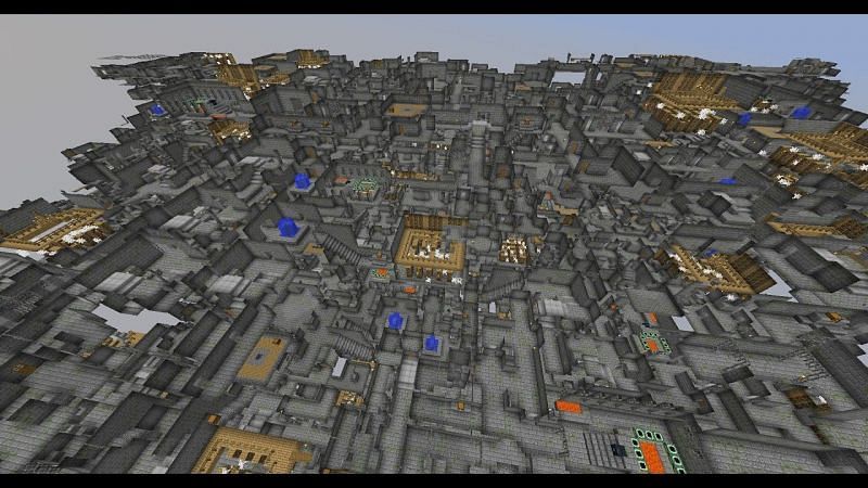 An image of possibly the largest stronghold in Minecraft (Image via FitMC on YouTube)