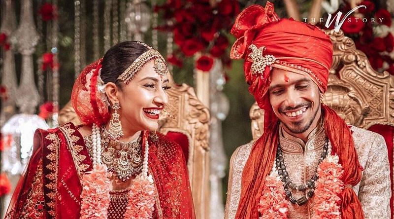 Yuzvendra Chahal shared an adorable picture with his wife Dhanashree to celebrate their six-month anniversary