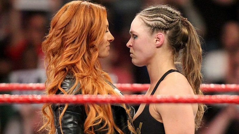 Becky Lynch faced Ronda Rousey later at WrestleMania