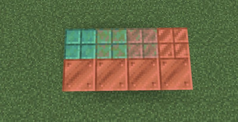 Copper blocks (Image via Minecraft)