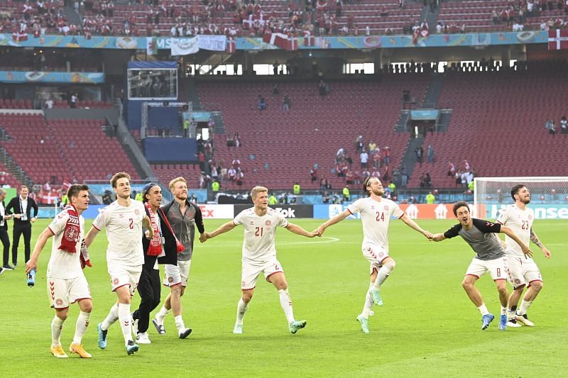 Denmark are through to the quarter-finals of Euro 2020 after a one-sided win over Wales