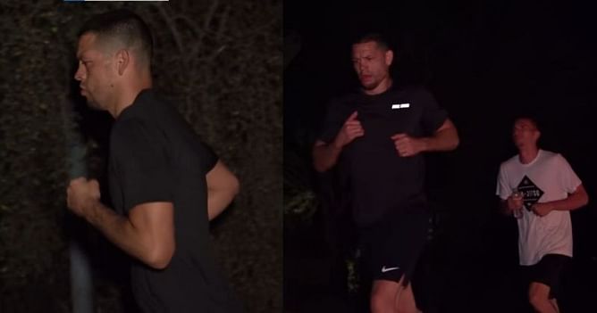 Watch: Nate Diaz and team go for a 'night run' ahead of UFC 263
