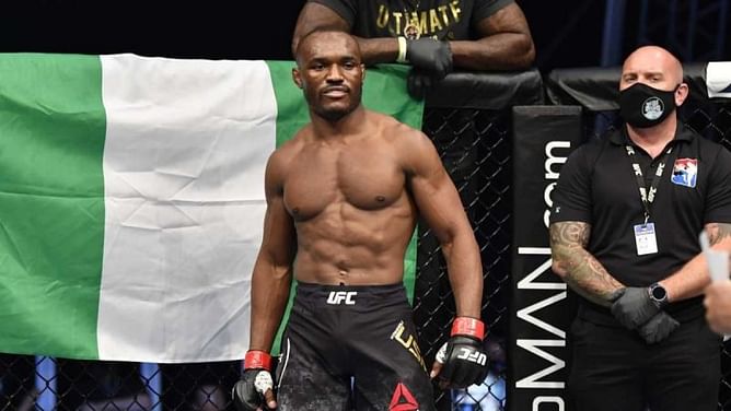 Watch: A jovial Kamaru Usman interacts with kids upon Nigeria return
