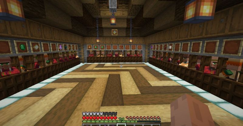 minecraft trade hall design