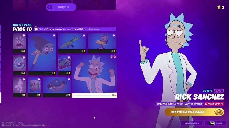 Rick from Rick and Morty (Image via Epic Games)