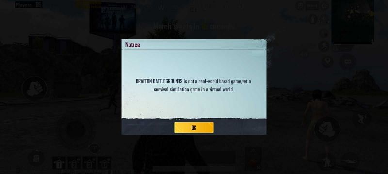 In-game warnings (Image via Battlegrounds Mobile India)