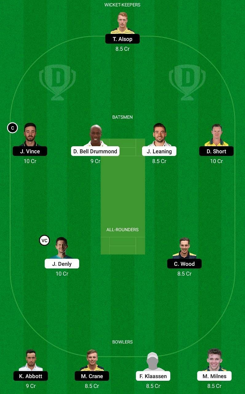 KET vs HAM Dream11 Tips - T20 Blast