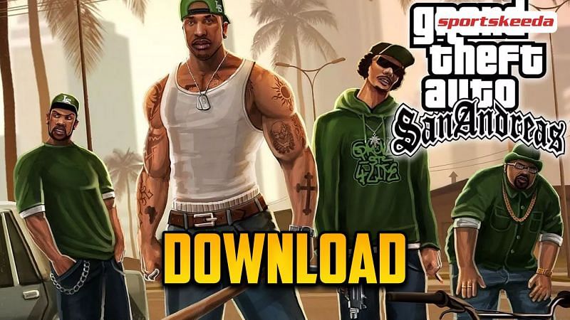 What is the GTA San Andreas download size on Android and iOS devices?