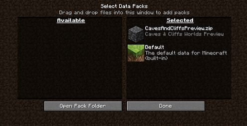 Add data pack (Image via Mojang)