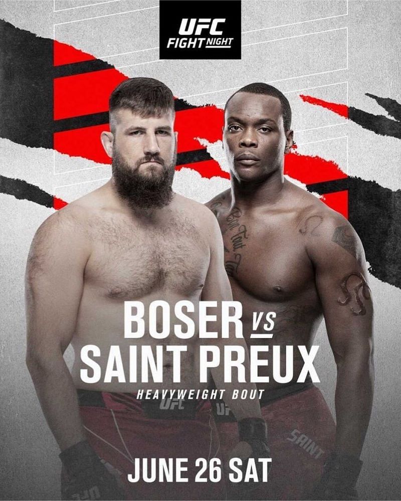 UFC Vegas 30: Tanner Boser vs. Ovince Saint Preux [Photo credit: @bulldozerboser on Instagram]