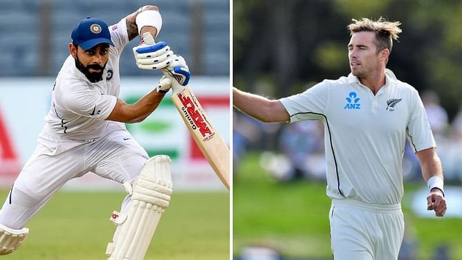 WTC final: Virat Kohli vs. Tim Southee Head-to-Head