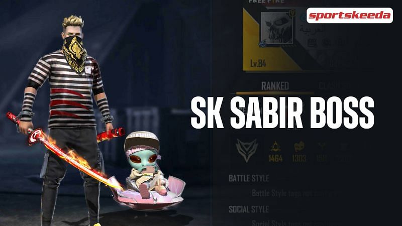 Free Fire details of SK Sabir Boss (Image via Sportskeeda)