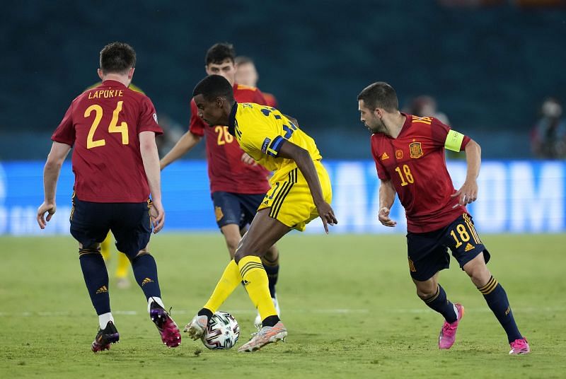 Spain captain Jordi Alba was left frustrated on Monday night