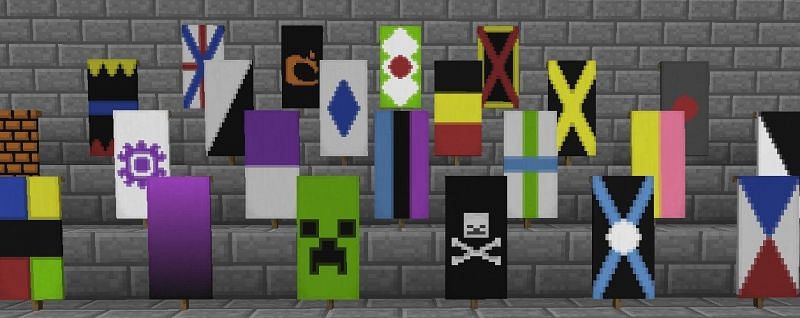 A gallery of banners in Minecraft (Image via minecraft.tools)