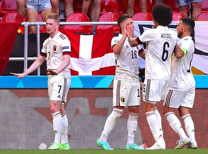Euro 2020: Kevin De Brunye magic inspires Belgium comeback against Denmark as Red Devils book last-16 spot