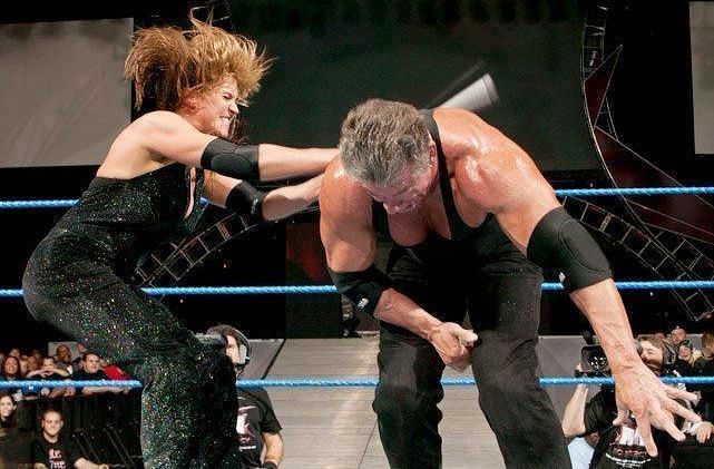 Stephanie McMahon battled her father at No Mercy 2003 in an I Quit match