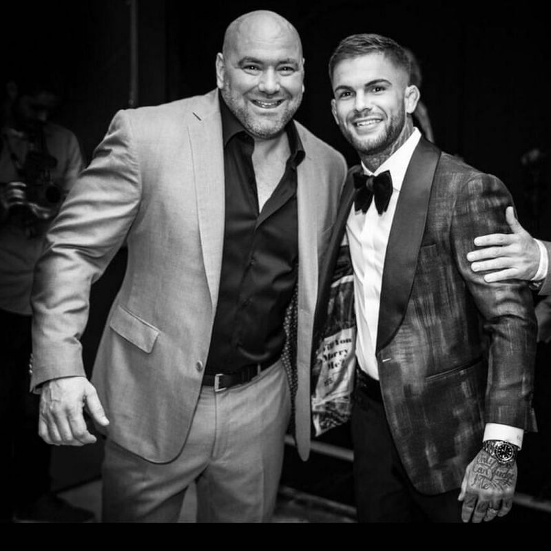 Cory Garbrandt with UFC president Dana White