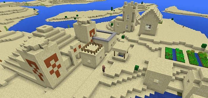 A desert village in Minecraft (Image via mcpedl)