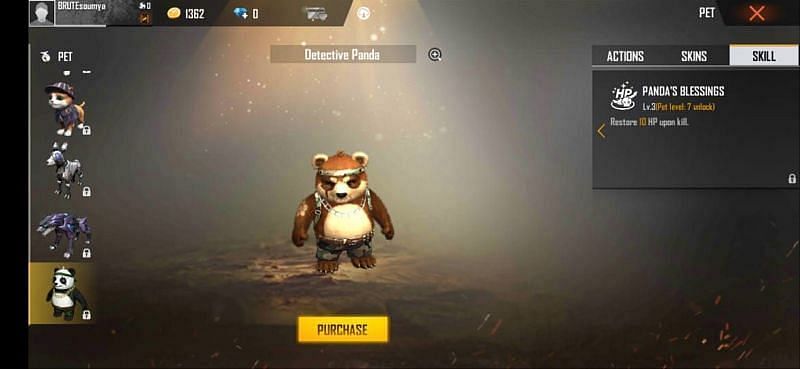 Free Fire में Detective Panda 