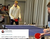 WTC Final: “Let’s settle it with a game of table tennis” - Twitterati suggests as Kyle Jamieson plays TT amid rain delay