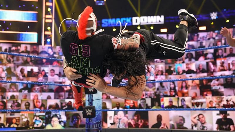 Mr. 619 met a massive Spear this week on WWE SmackDown