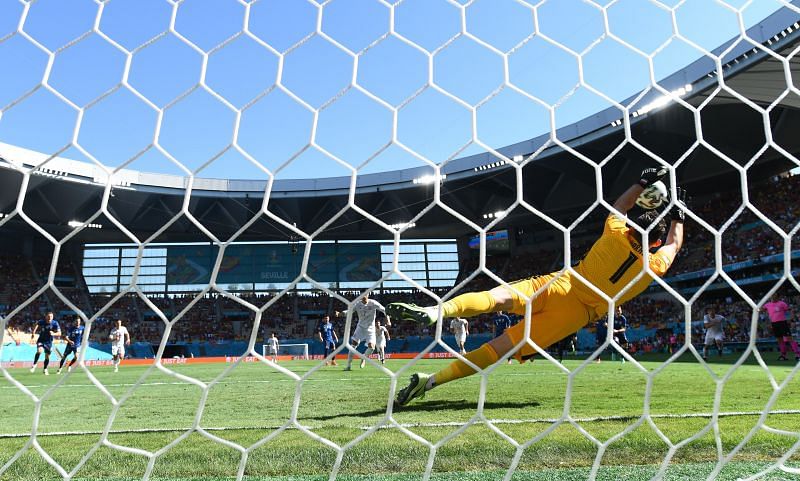 Alvaro Morata missed an early penalty but Spain came back to score five past Slovakia