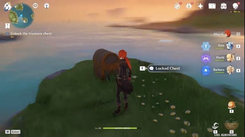 Locked Chest in the &ldquo;They Who Hear the Sea&rdquo; quest (image via Game Guides Channel)