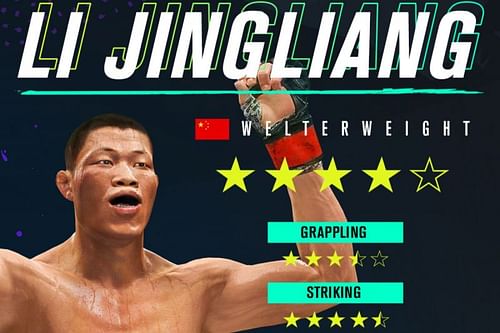 UFC welterweight Li Jingliang has been added to UFC 4. (image credits: @EASPORTSUFC via Twitter)