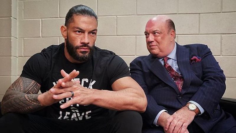Roman Reigns&#039; on-screen special counsel, Paul Heyman (right), used to manage CM Punk