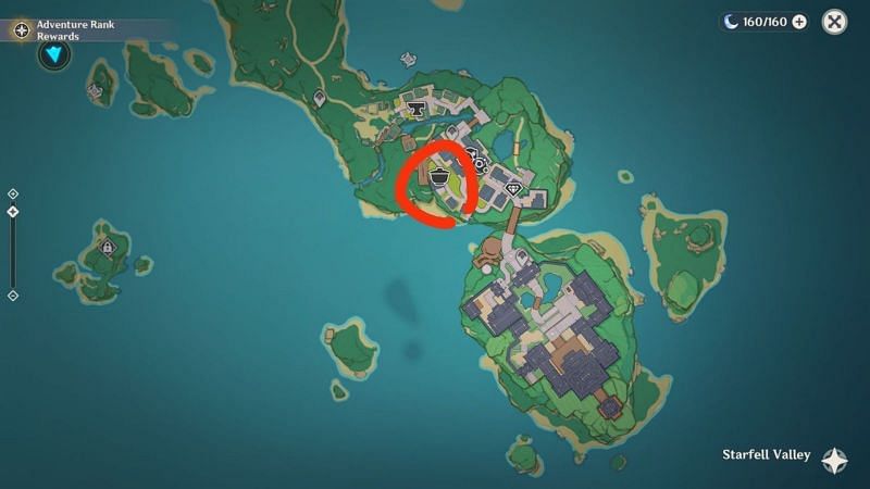 Inazuma tea house location in Genshin Impact (image via TZ)