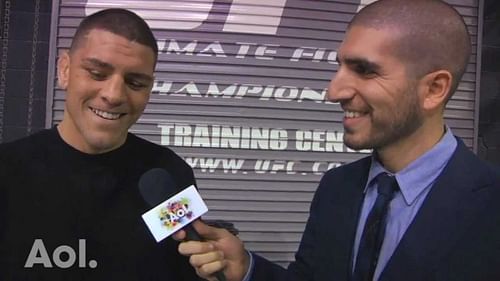 It hasn't always been all smiles between Nick Diaz and Ariel Helwani