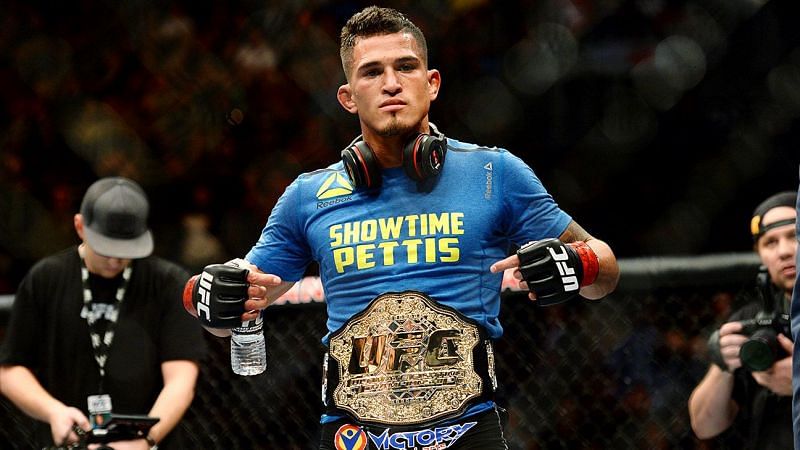 Anthony Pettis with the UFC lightweight title