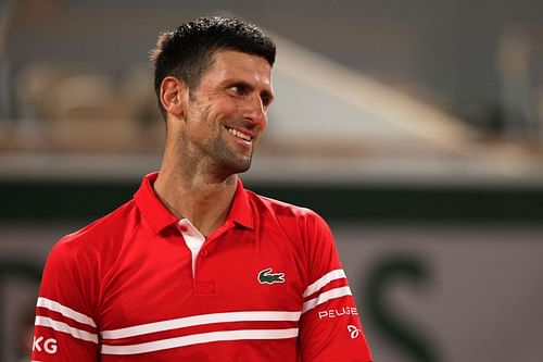 Novak Djokovic during his match against Tennys Sandgren