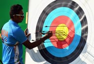Archer Atanu Das in action at the 2016 Rio Olympics