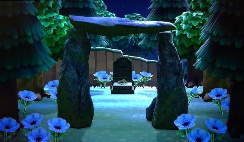 Grave in Animal Crossing: New Horizons (Image via Pinterest)