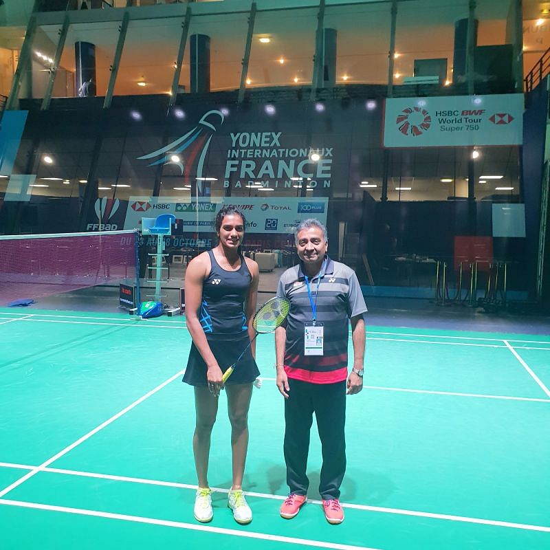 BAI Joint Secretary Mayur Parikh with PV Sindhu