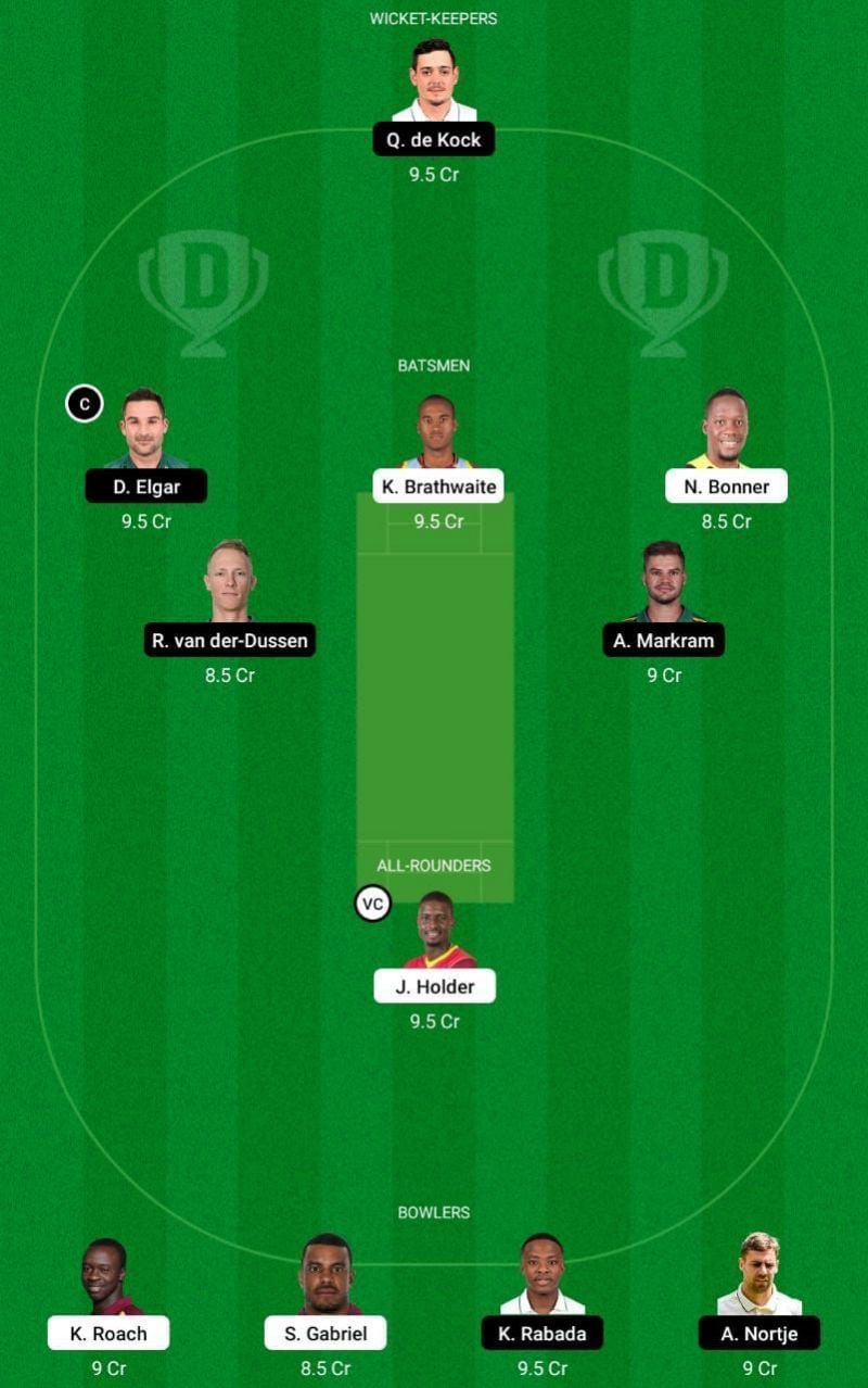 WI vs SA 1st Test Dream11 Fantasy Tips