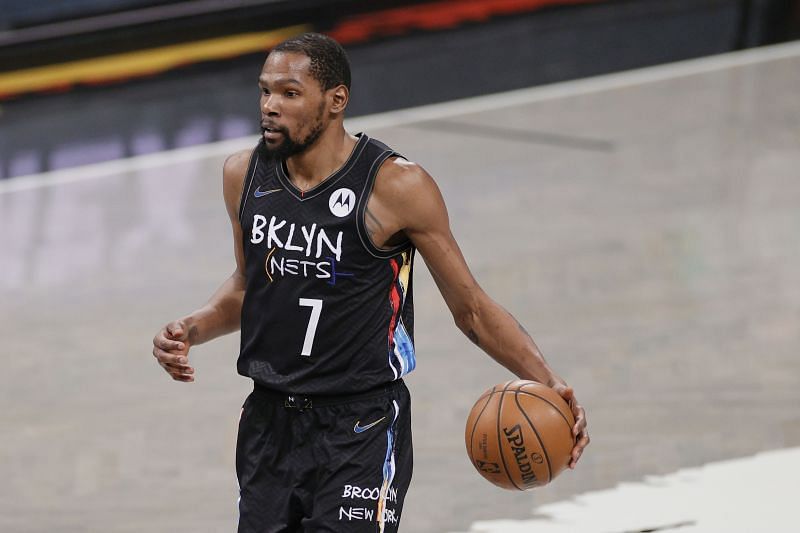 Kevin Durant of the Brooklyn Nets in the 2021 NBA playoffs