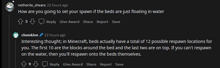 Bed Facts with OP (Image via Reddit)