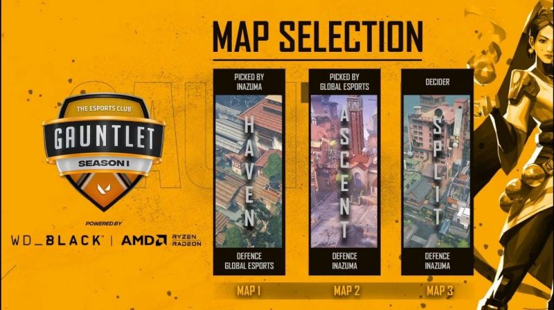 Inazuma vs Global Esports Selected Maps (Image via YouTube/The Esports Club)