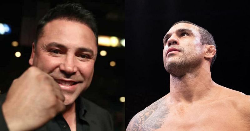 Oscar De La Hoya (left) &amp; Vitor Belfort (right) [Image Credits - The Guardian &amp; Bloody Elbow]