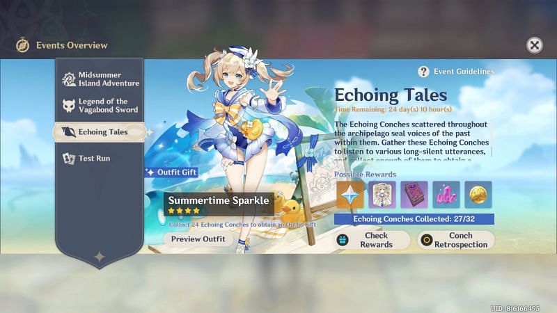 Echoing Tales event page (image via Genshin Impact)