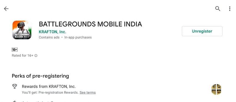 Pre-registrations for Battlegrounds Mobile India are on (Image via Google Play)