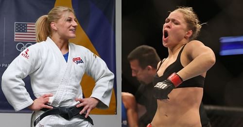 Kayla Harrison (left and Ronda Rousey