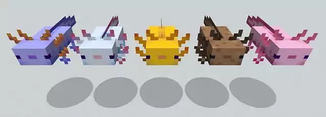 new minecraft axolotl colors