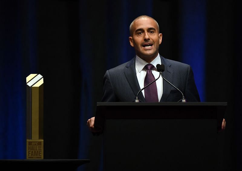 Jon Anik at the UFC Hall Of Fame: Official Class Of 2018 Induction Ceremony