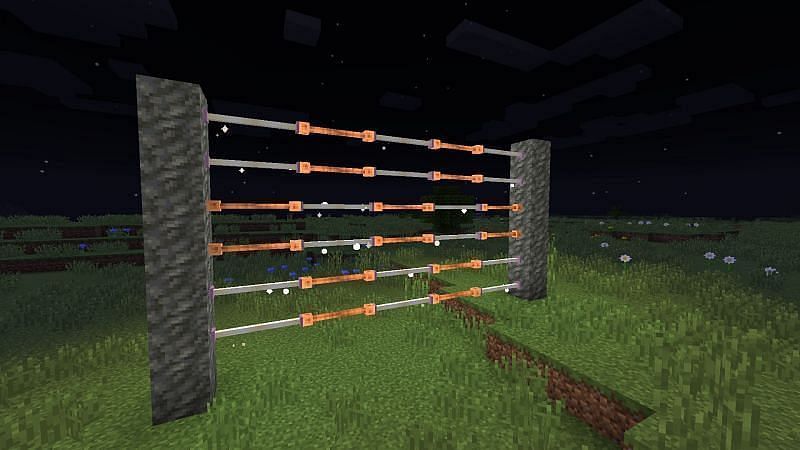 Lighting rods in Minecraft. Image via Sportskeeda