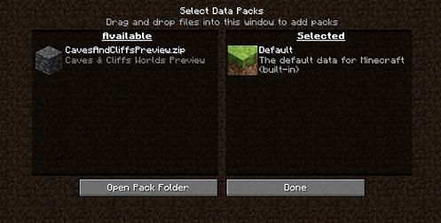 How To Download Minecraft 1 18 Caves Cliffs Update Prototype Data Pack For Java Edition