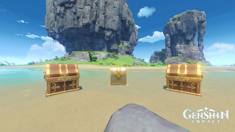 Broken Isle in Genshin Impact has a puzzle involving ponds and pressure plates (Image via Xtracted, HoYoLab)