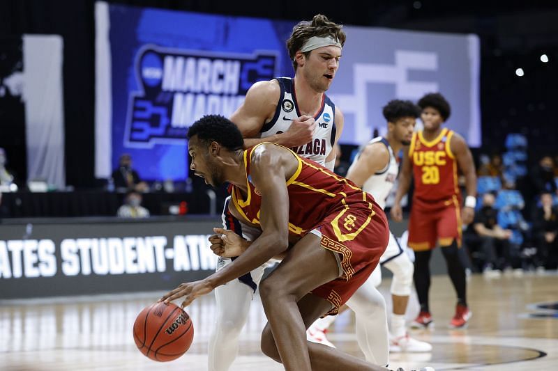 Evan Mobley during USC v Gonzaga